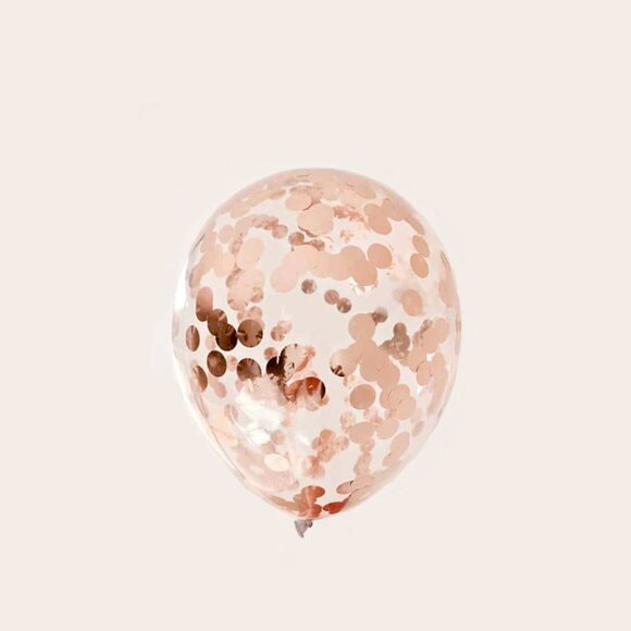 Rose Kayen Other - 6PC-18" Rose Gold Confetti Balloons